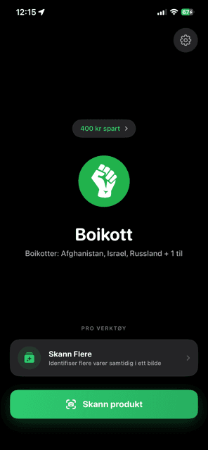 Vi sto i butikken og prøvde å huske hvilke land vi ikke ville kjøpe fra, med en handlekurv full av folk bak oss. Nå skanner vi varen og vet med det samme.